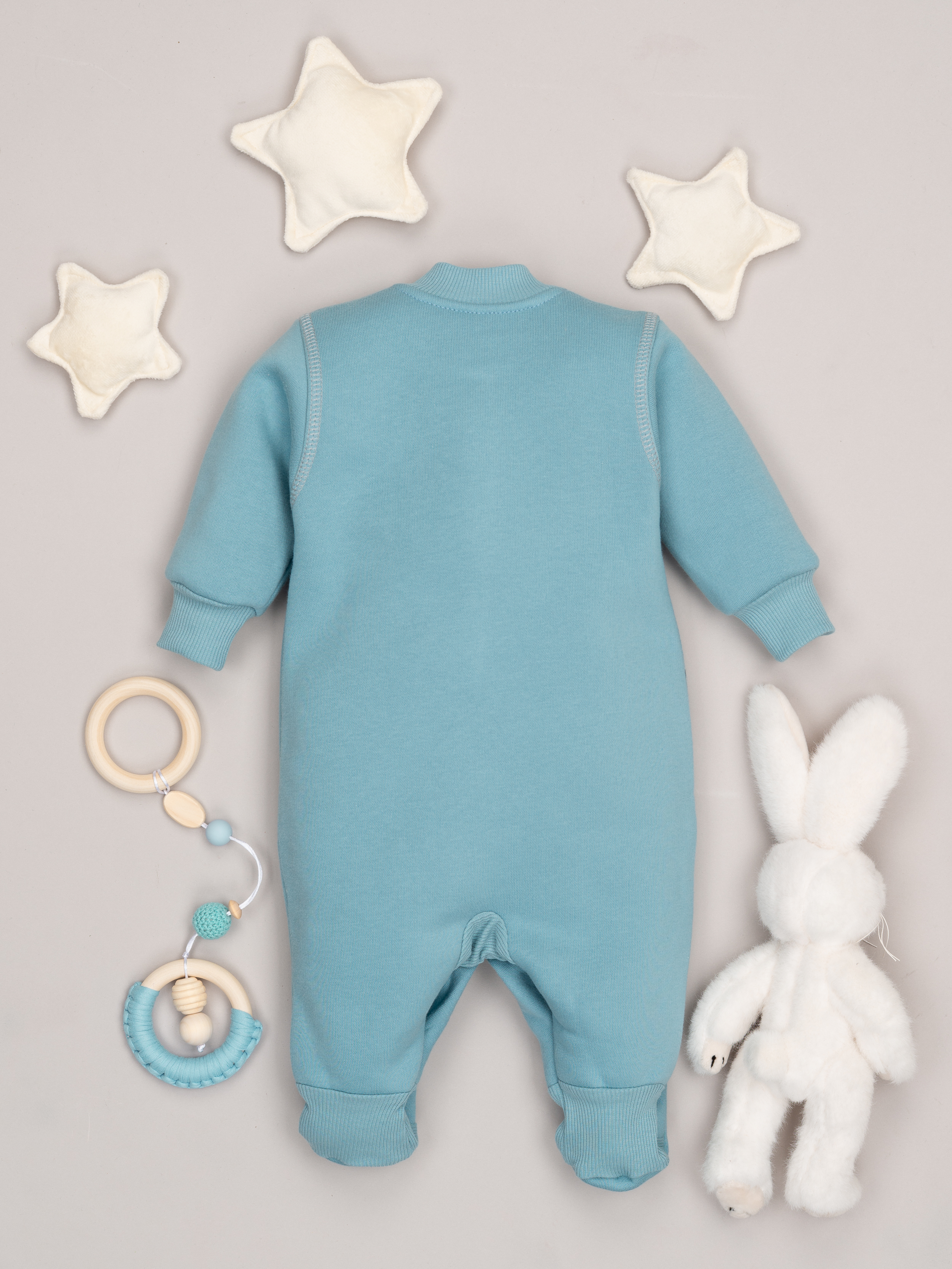 Комбинезон ТРИЯ 1164 футер 3-х нитка голубая вода - фото 7