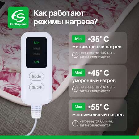 Электроодеяло EcoSapiens Blanket 150х180 см