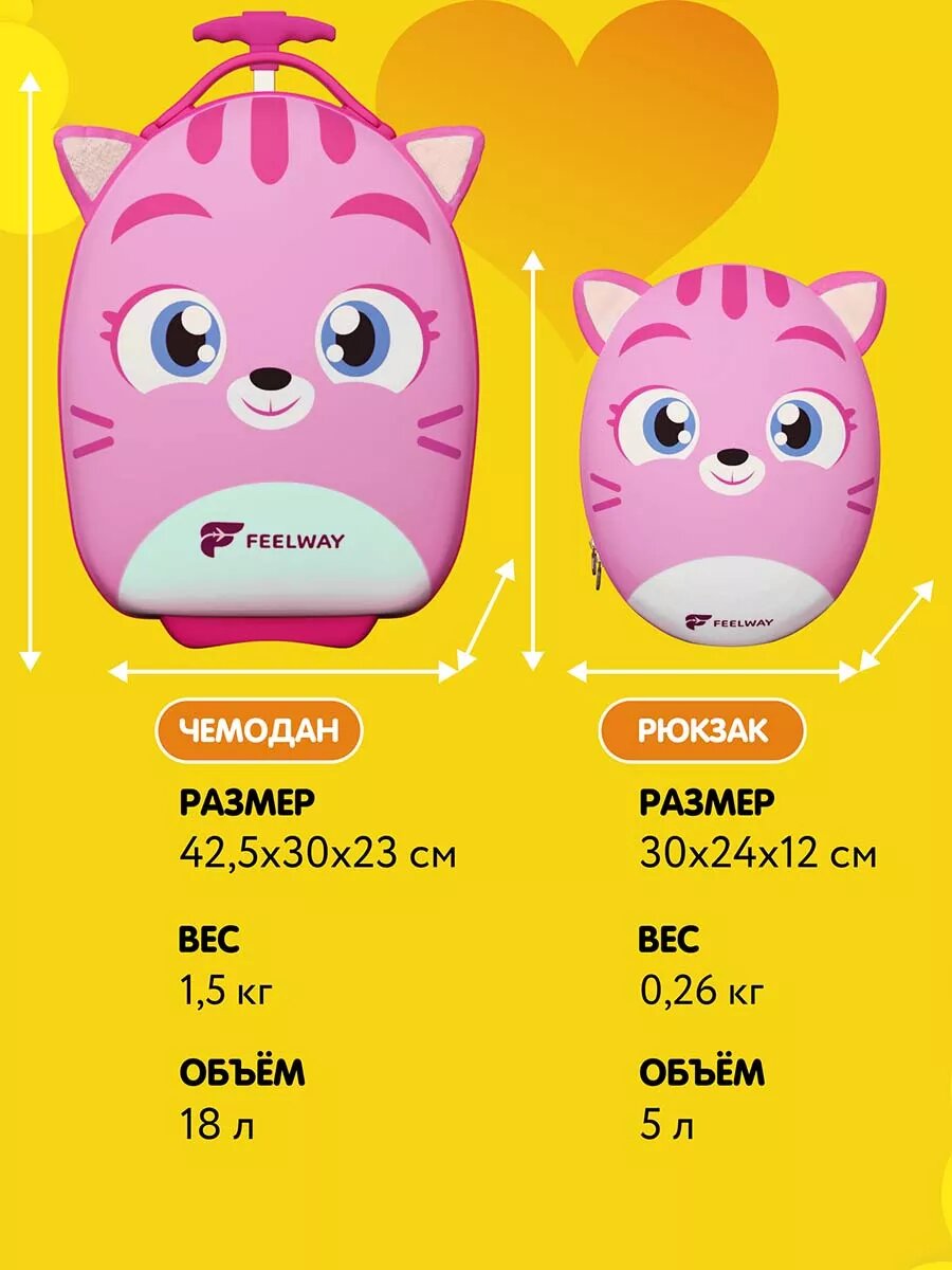 Чемодан Feelway Кошка - фото 10