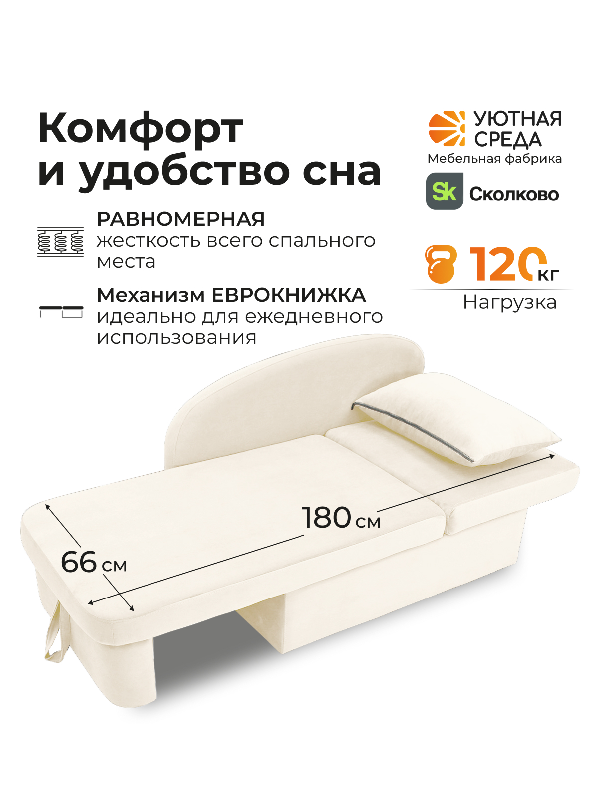 Диван Уютная среда раскладной велюр правый белый - фото 5