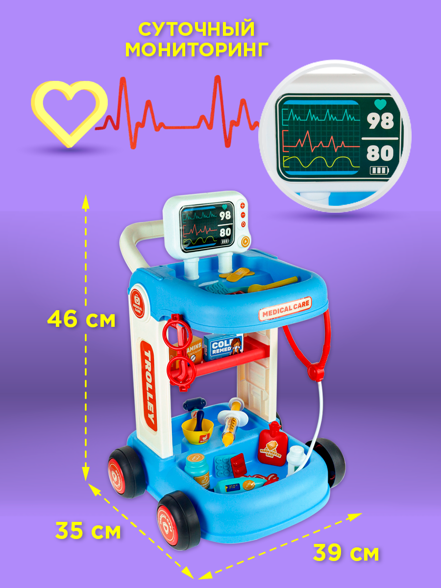Игрушка Рыжий кот Доктор Медицинская помощь 37 предм. - фото 3