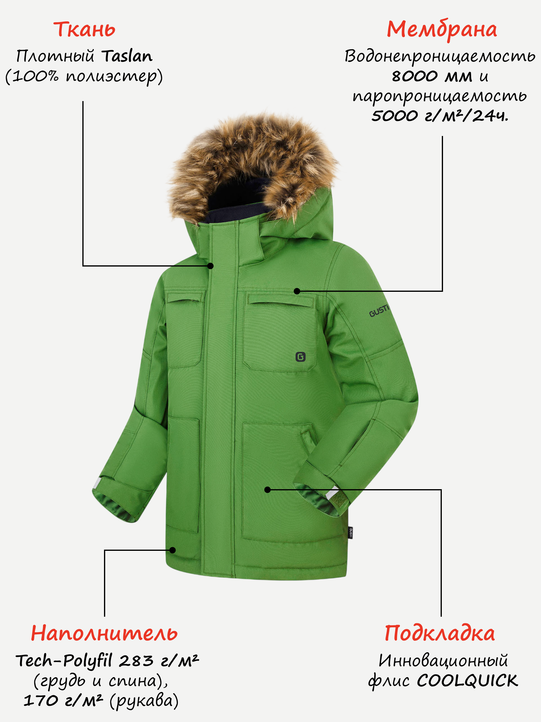 Парка GUSTI GW6BJ538-PINE - фото 3