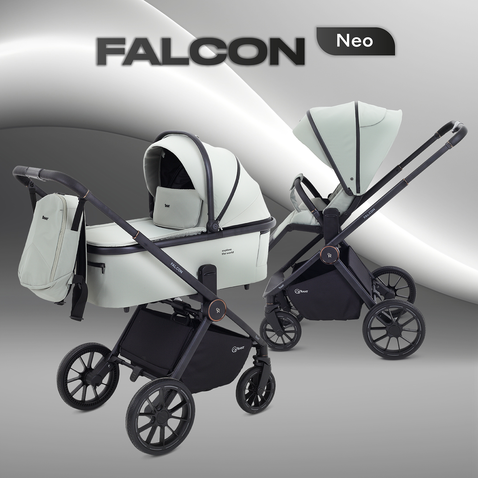 Коляска 2в1 Rant Falcon Neo белый - фото 1