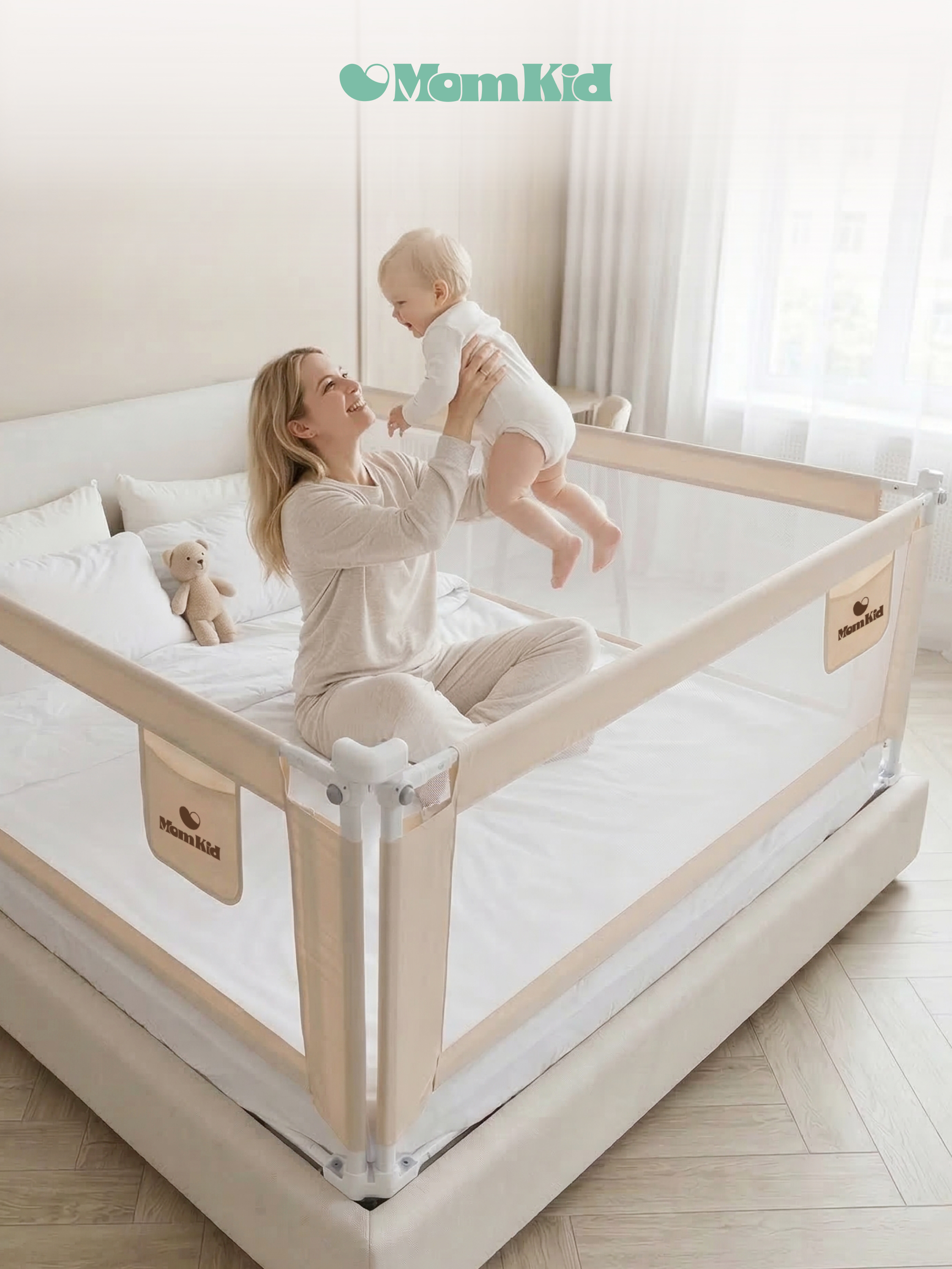 Барьер-ограничитель MomKid Бортик для кровати от падений 140 см - фото 15
