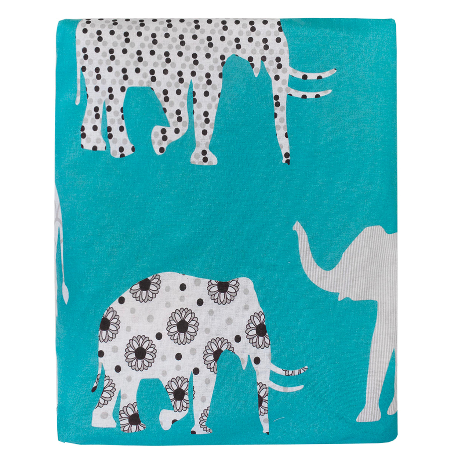 Простыня Amarobaby Слоники для круглой кровати, на резинке - фото 3