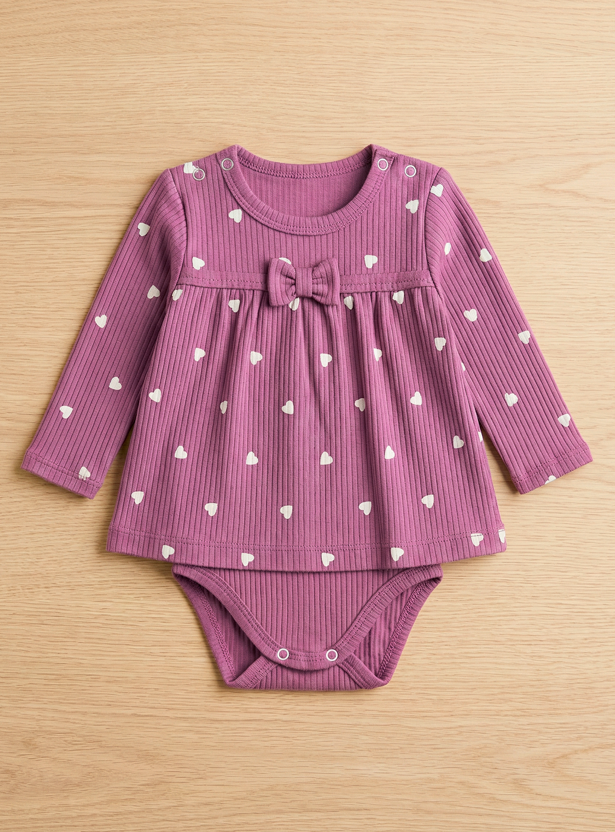 Изображение товара Боди-платье СовенокЯ для девочек 74 см хлопок с длинным рукавом и юбкой