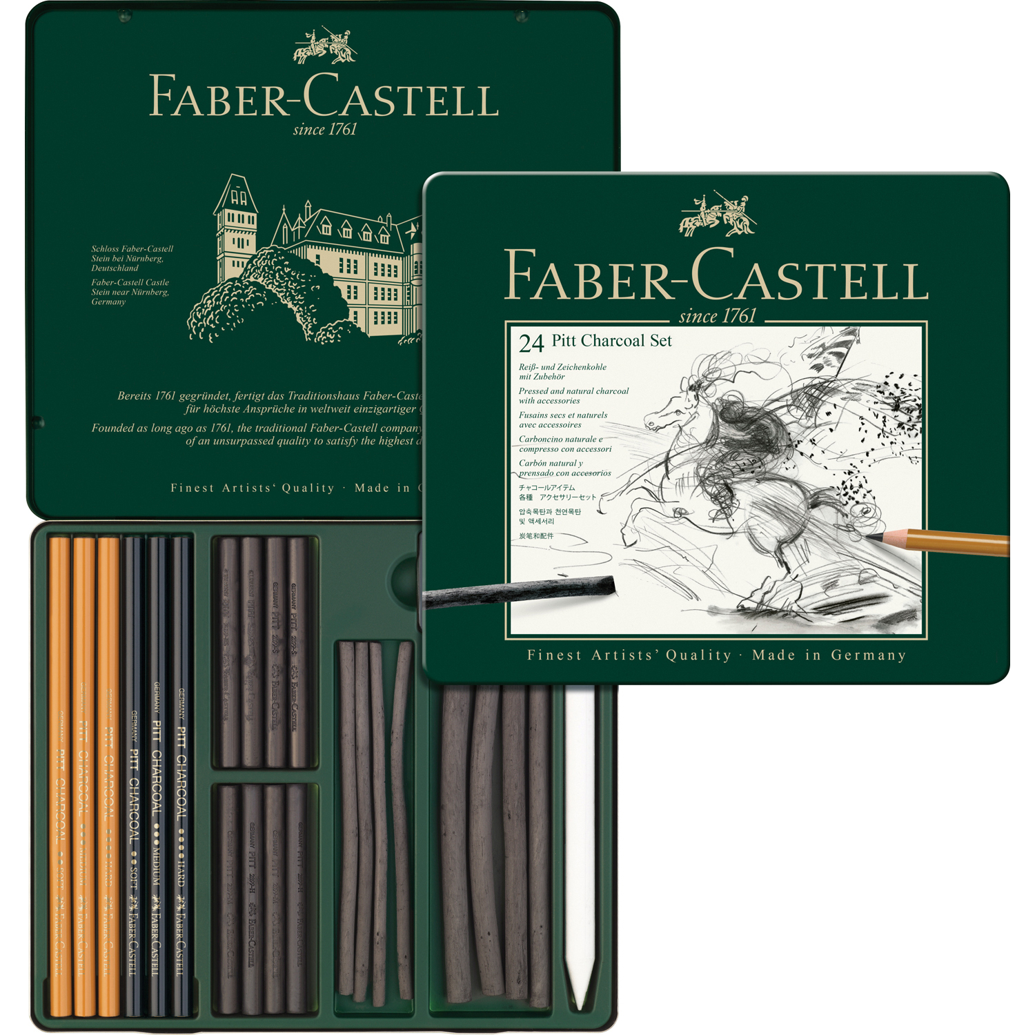 Уголь Faber Castell 24 шт. - фото 2