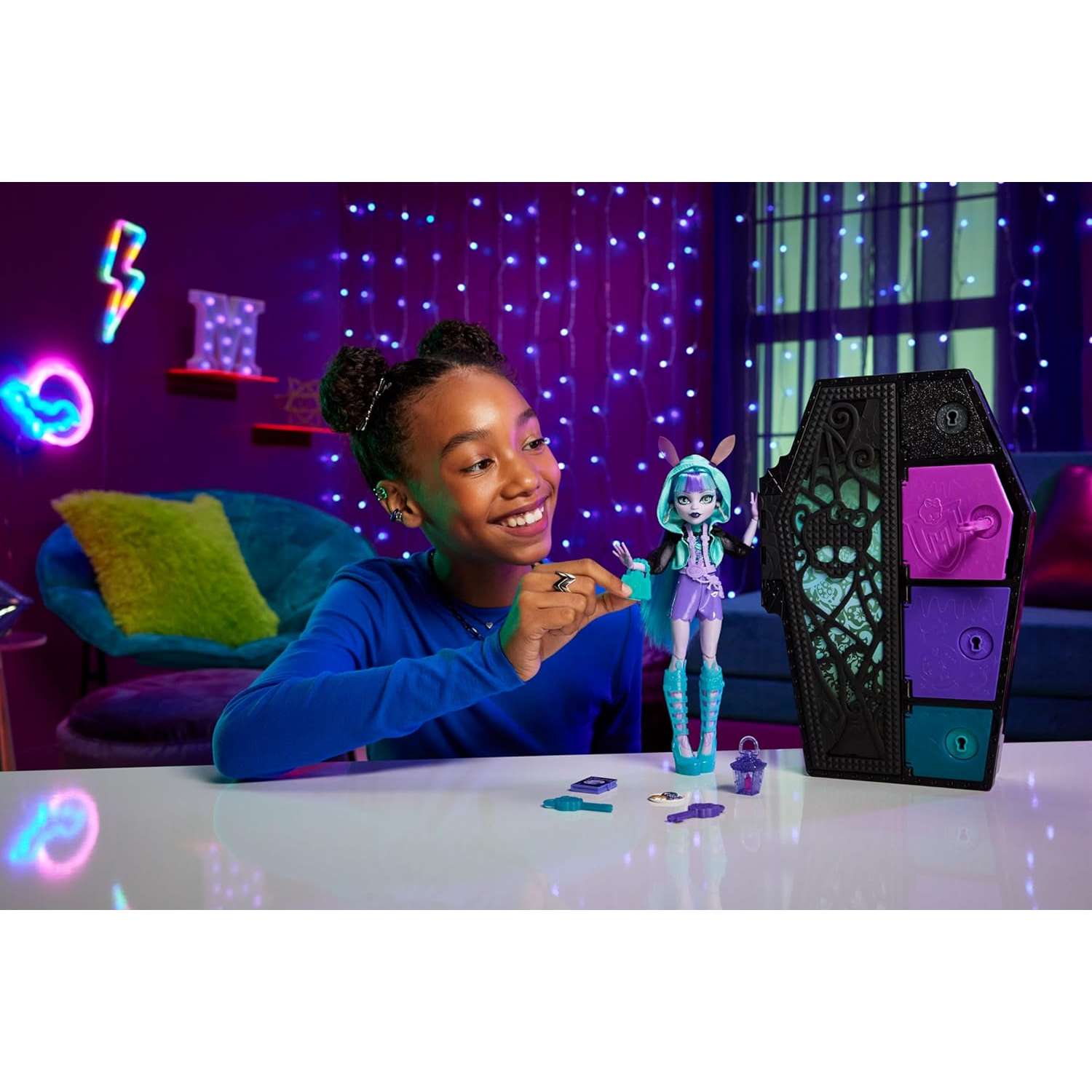 Кукла модельная Monster High Skulltimate Secrets Twyla HNF82 - фото 6