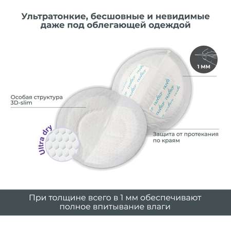 Вкладыши для груди Nuvita Day and Night Time Breast Pads 60 штук