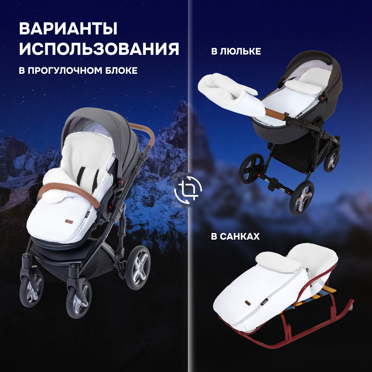 Конверт в коляску Nuovita Vichingo Bianco - фото 6
