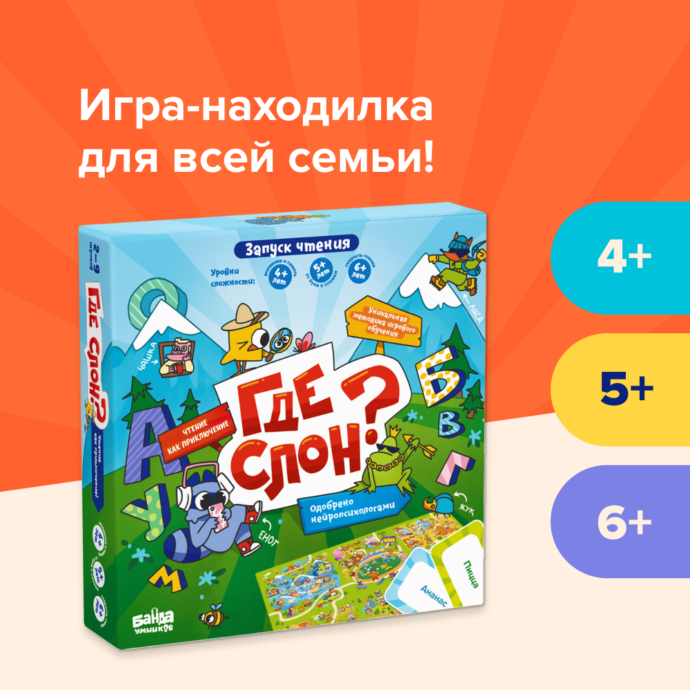 Настольная игра Банда умников Где слон - фото 2