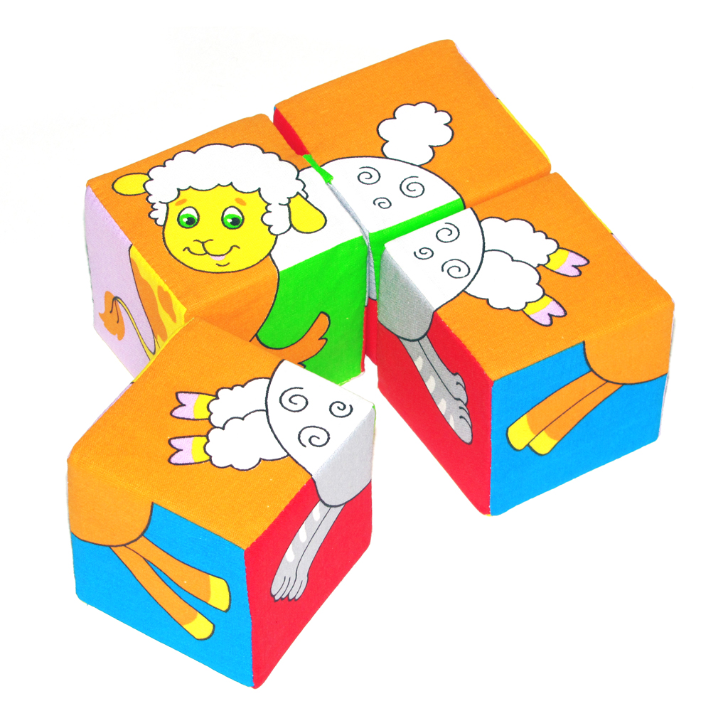 Игрушка Мякиши кубики Домашние животные - фото 8