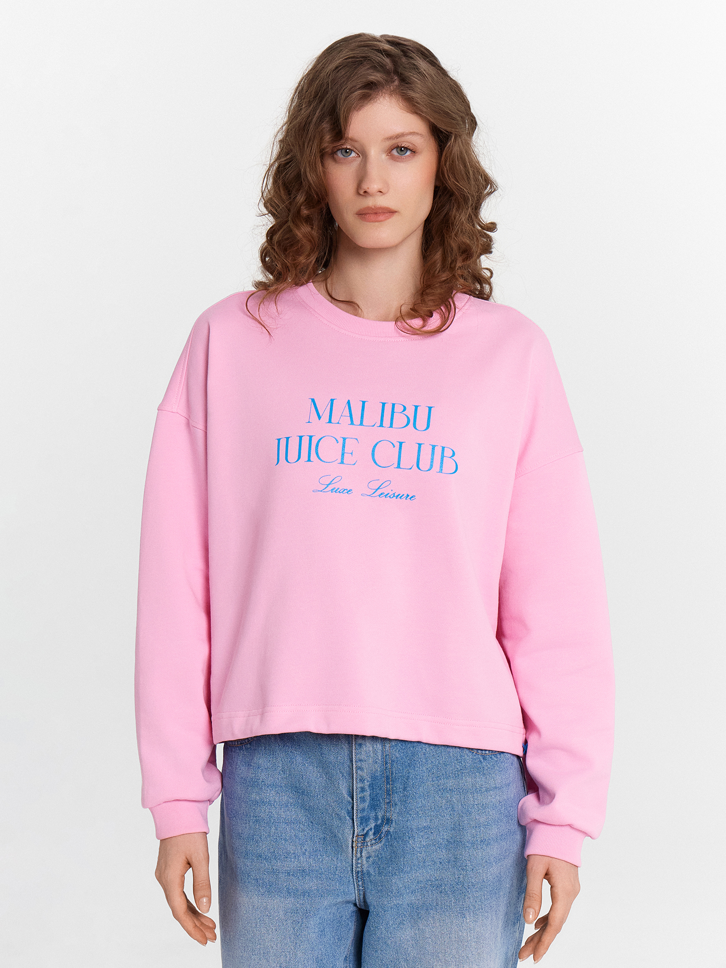 Свитшот Mark Formelle (Марк Формэль) 122950/1/я.розовый +печать - фото 1