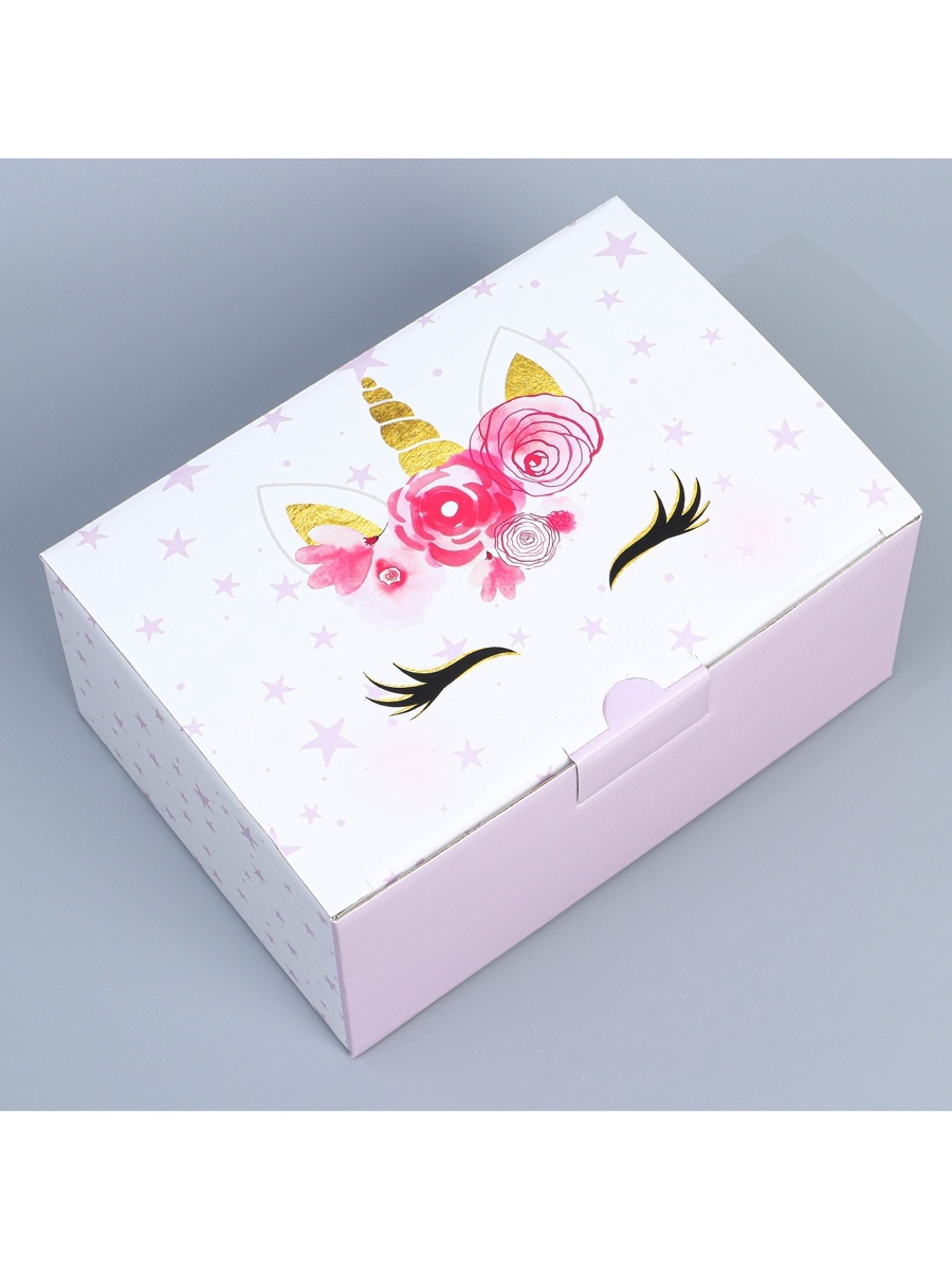 Коробка сборная Дарите Счастье Единорог 22 х 15 х 10 см - фото 2