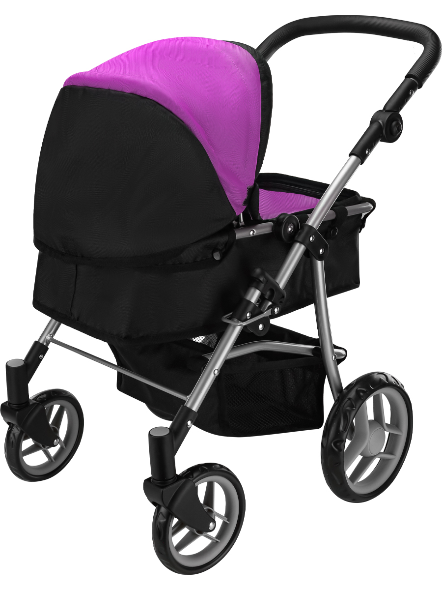 Коляска 3 в 1, коляска-люлька, коляска-трансформер, прогулочная коляска для кукол MELOBO 9651BS-B - фото 11