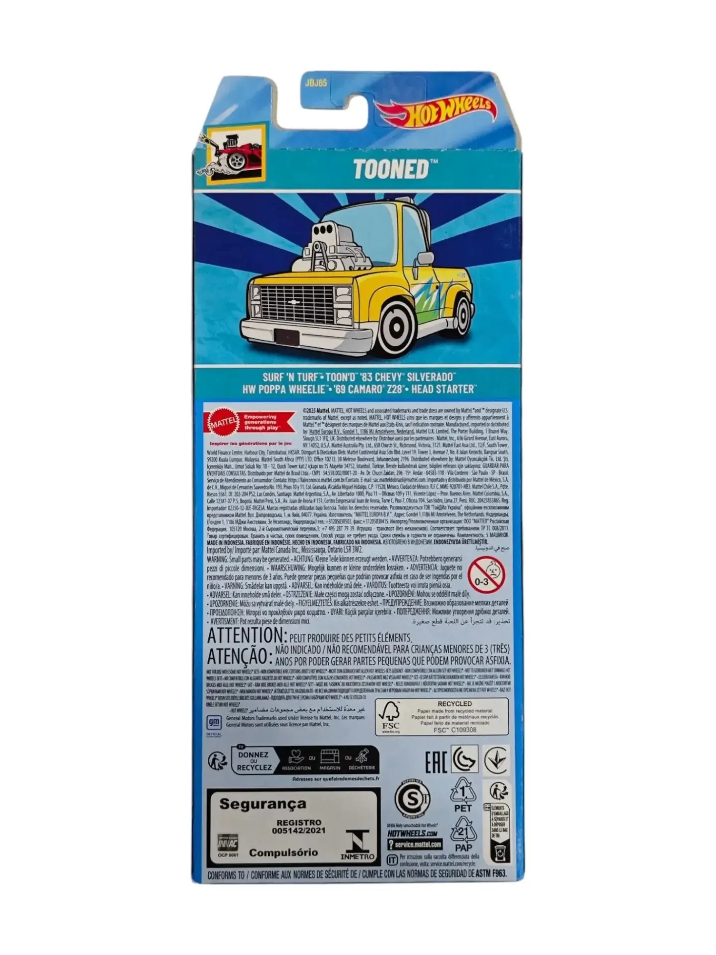 Автомобиль Hot Wheels Tooned 5шт 1:64 JBJ85 - фото 3