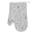 Рукавица кухонная Русский дом Гербарий серый 18*28см
