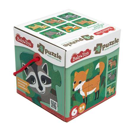 Пазл Baby Toys Животные леса 24элемента 04689