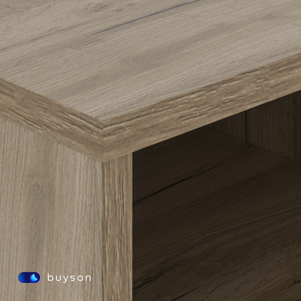 Прикроватная тумба buyson BuyDream с ящиком, 35х35х47 см Дуб крафт серый/белый - фото 9