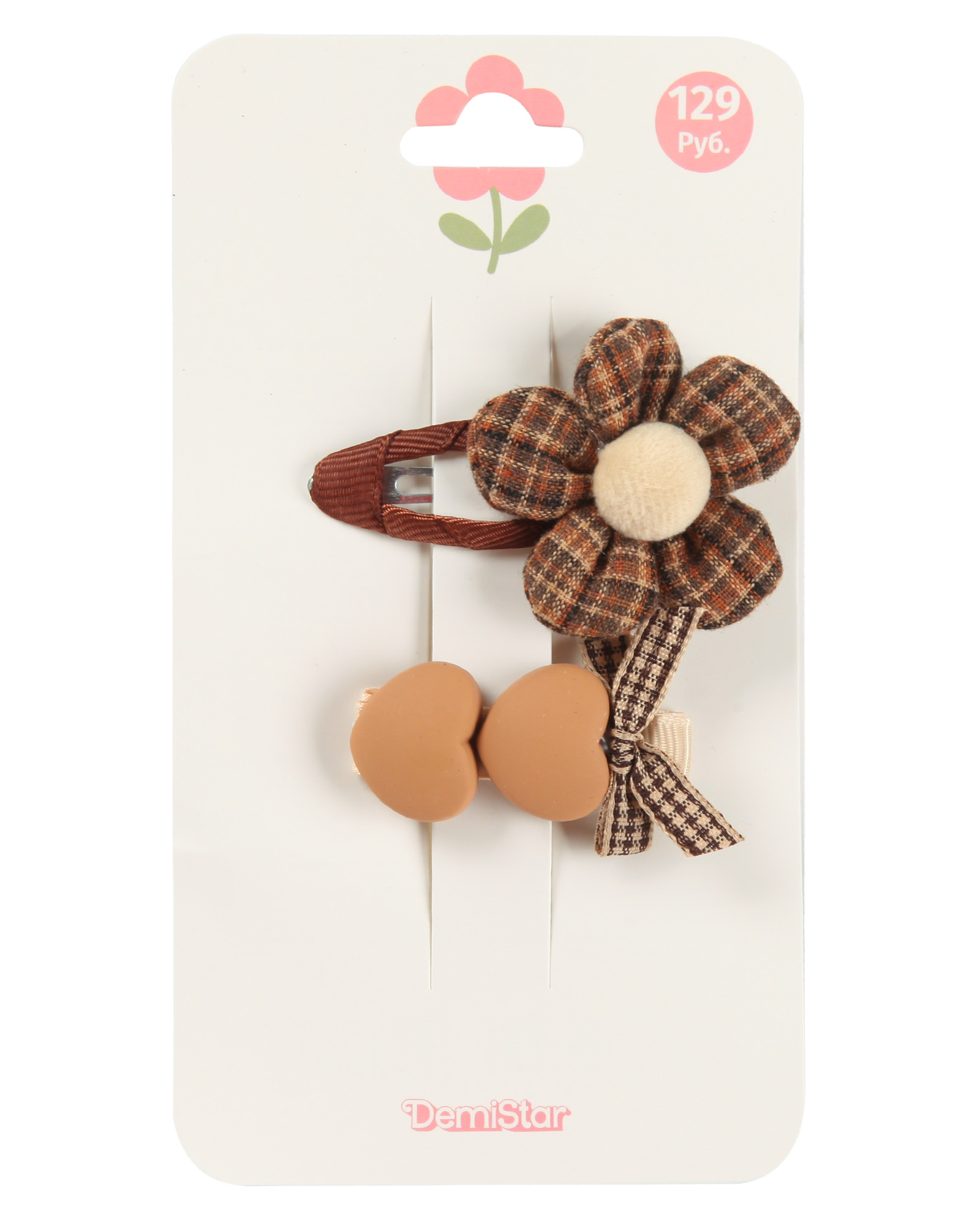 Заколка Demi Star Brown 2 шт. AA254240 - фото 6