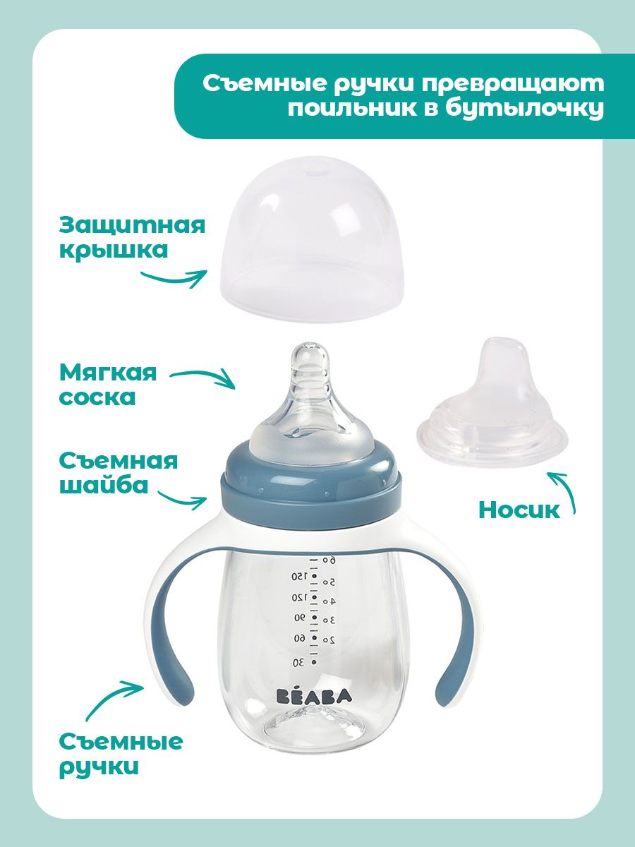 Поильник BEABA 210 мл 1 шт. - фото 6