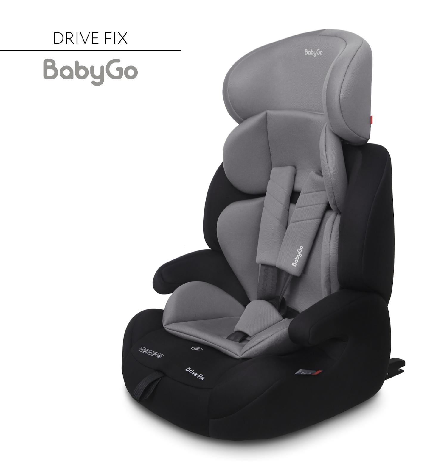 Автокресло BabyGo Drive FIX Isofix 1/2/3 (9-36 кг) серый - фото 1