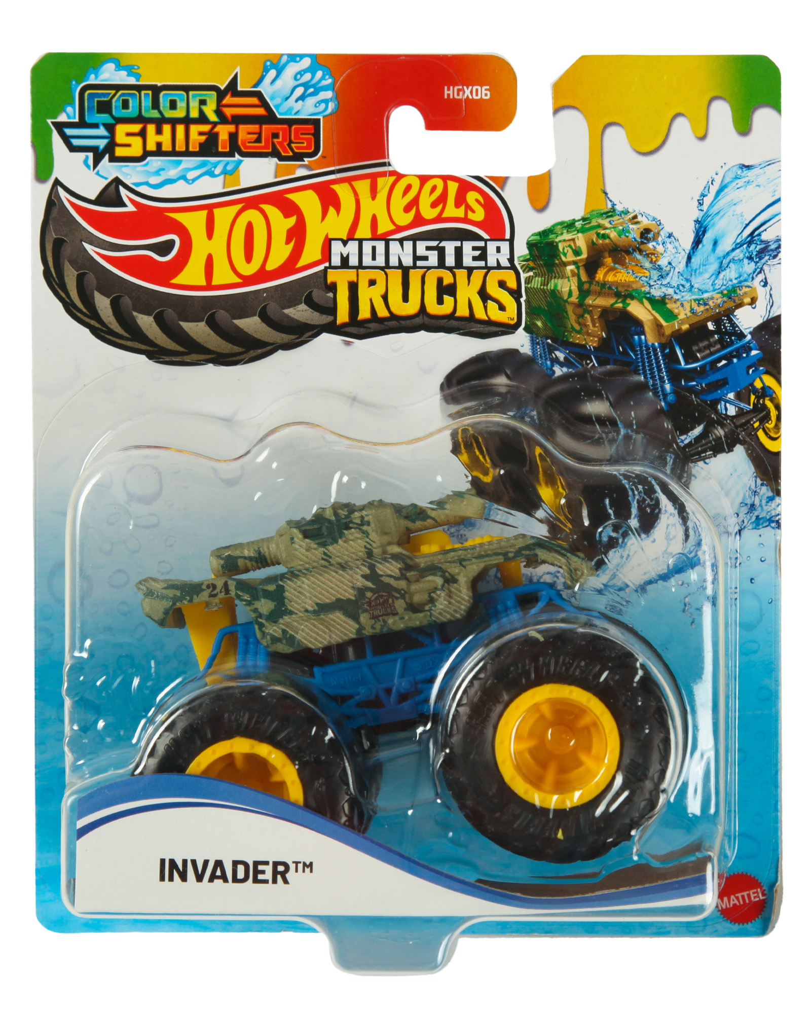 Монстр-трак Hot Wheels Invader 1:64 HGX06/JDV95 - фото 7