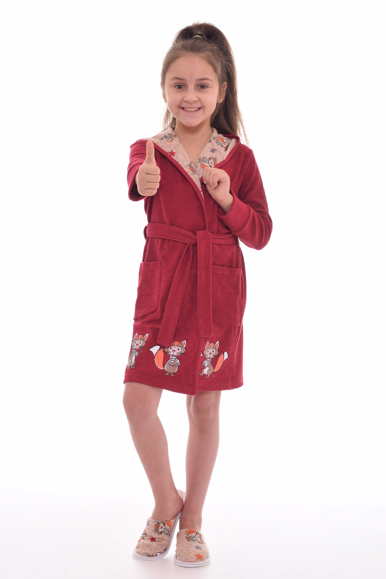 Халат Новое кимоно 7-181а (бордо) - фото 1