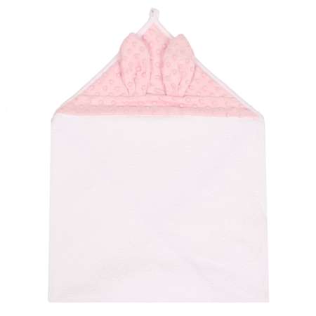 Полотенце Amarobaby Soft Ears Collection с уголком Розовый