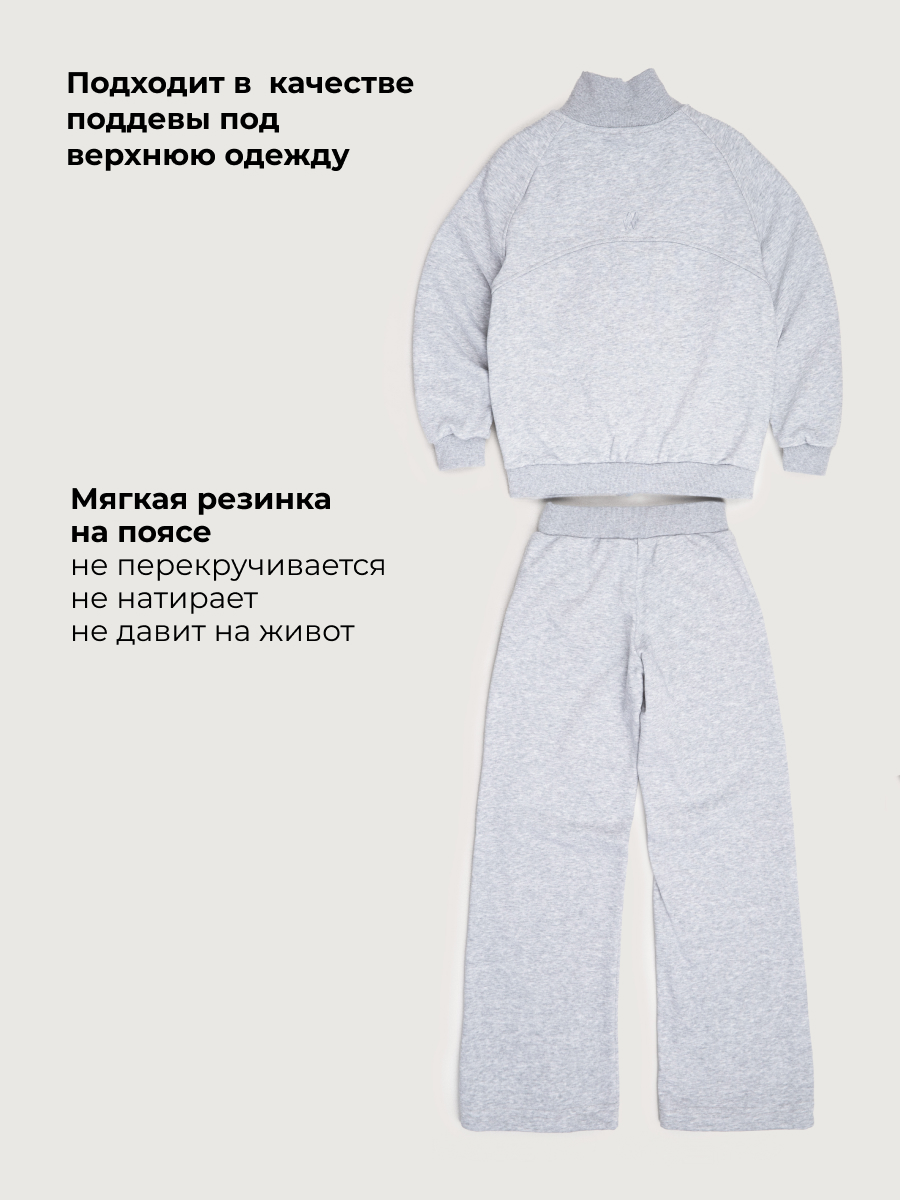 Костюм NIKASTYLE 7т11226 серый меланж - фото 7