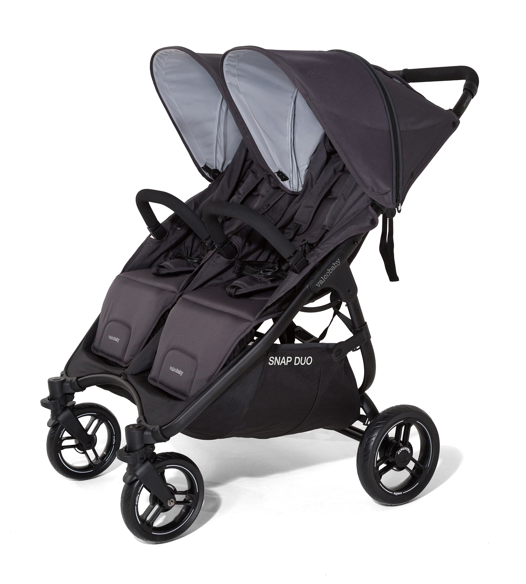 Коляска прогулочная для двойни Valco baby Snap Duo серый - фото 4