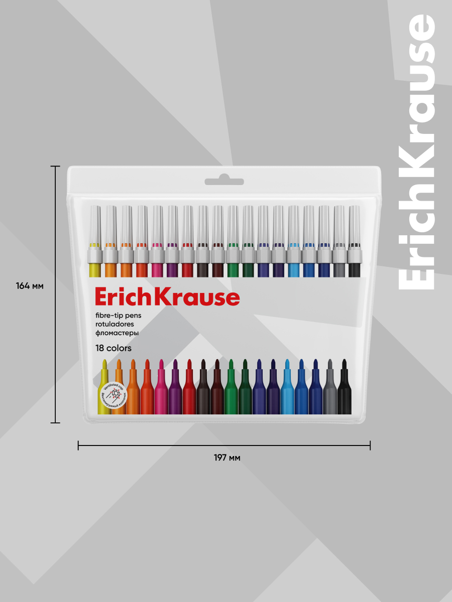 Фломастеры ErichKrause 18 шт. - фото 4