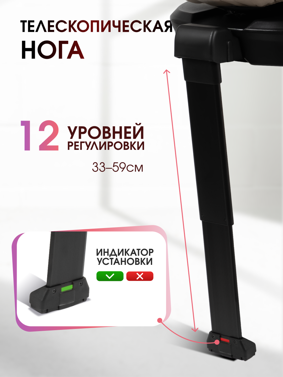Автокресло Costa YB108А Isofix 0+/1/2/3 (0-36 кг) серый - фото 4