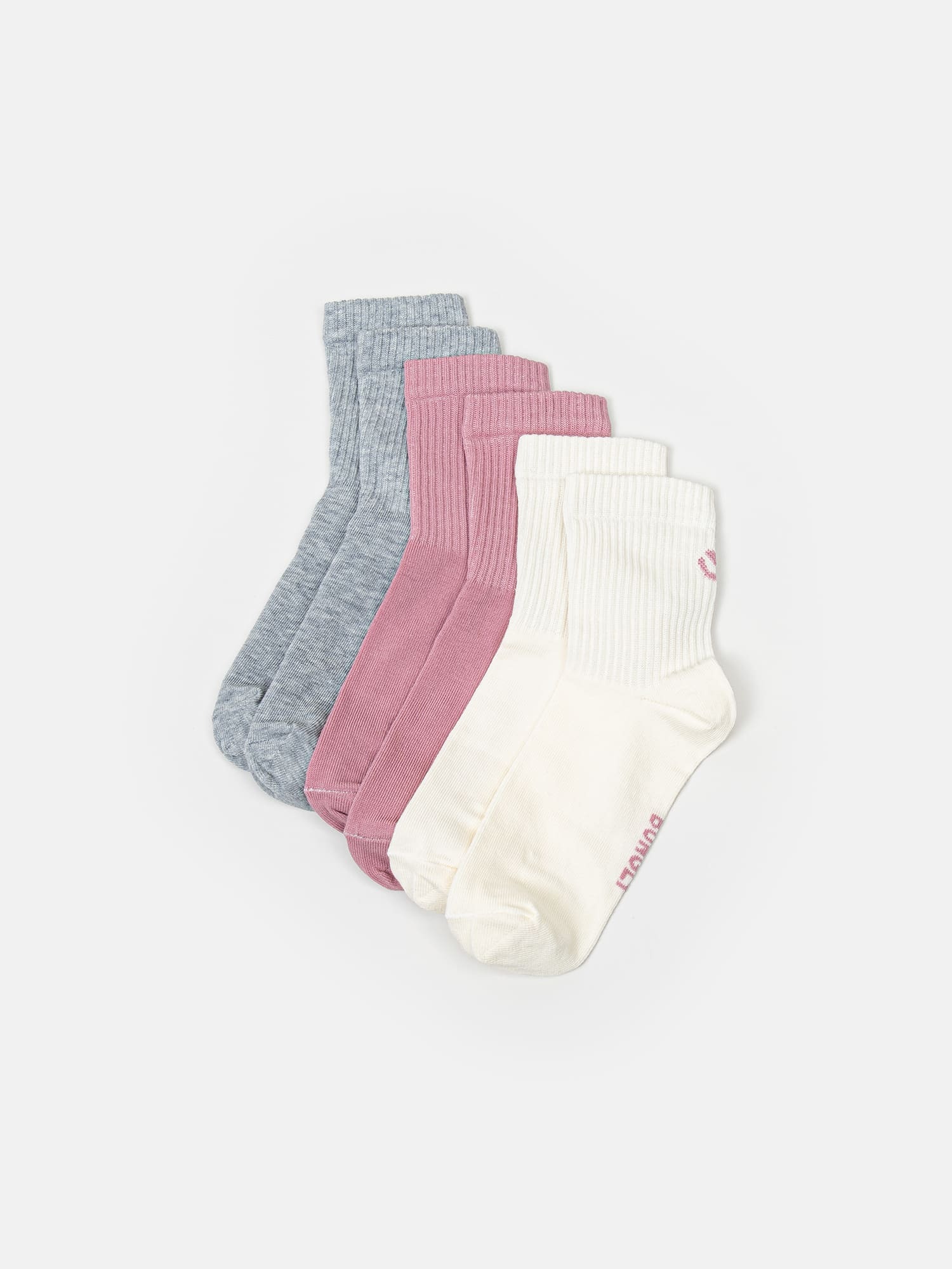 Носки 3 пары BUNGLY 1R3804/Пудра/Нюд/Пепел - фото 1