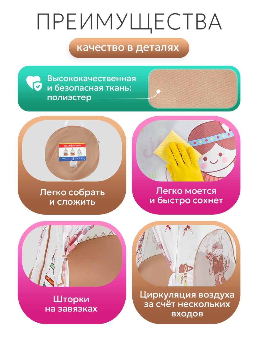 Палатка Рыжий кот Вигвам - фото 5