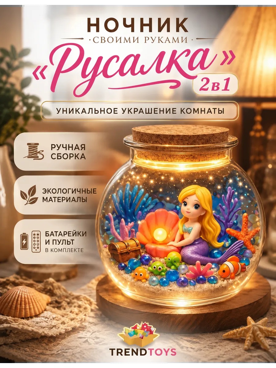 Набор для творчества TrendToys Русалка ночник - фото 1