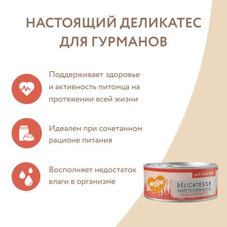 Корм для кошек Мнямс 100г Паштет по-голландски курица с брусникой