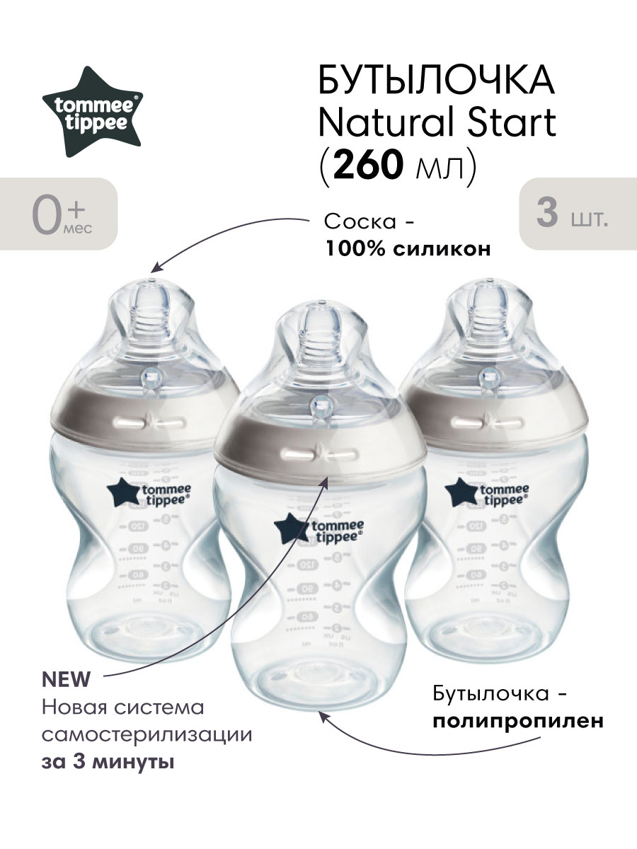Бутылочка Tommee tippee 260 мл - фото 1