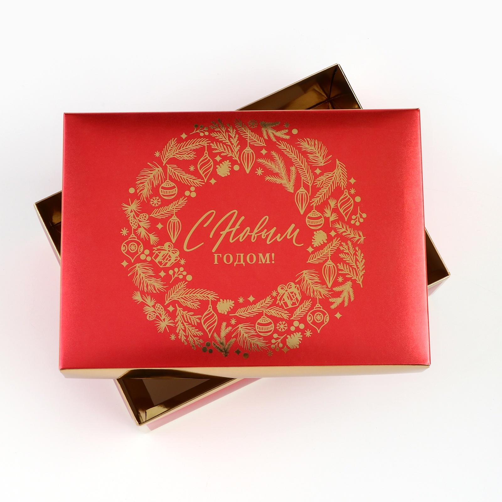 Коробка складная Дарите Счастье "Новогодний венок", 21 х 15 х 7 см - фото 6