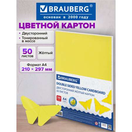 Цветной картон Brauberg 50 лист.