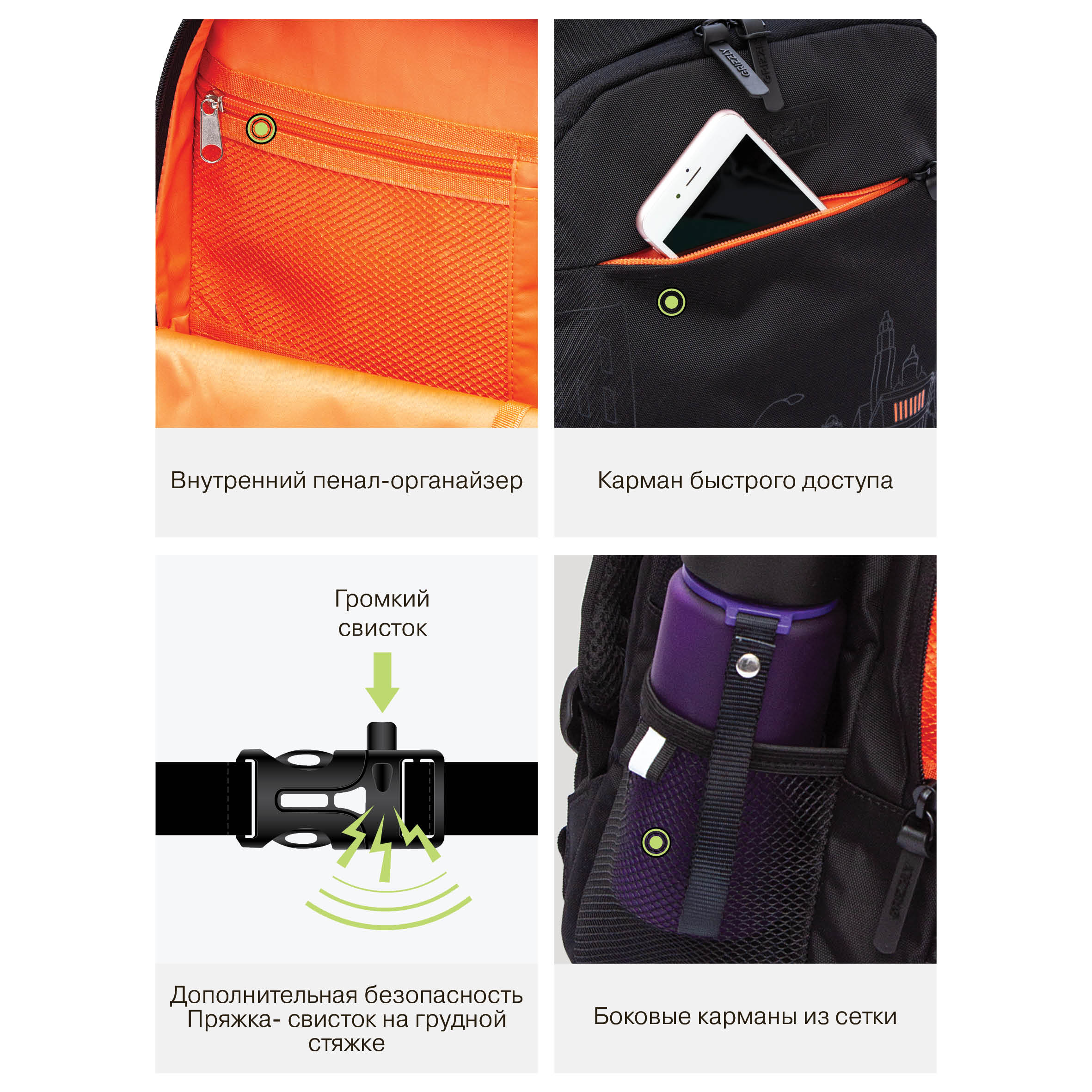 Рюкзак Grizzly для мальчика - фото 11