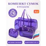 Сумка в роддом ЗОЛОТОЙ ОКТЯБРЬ тонированный фиолетовый
