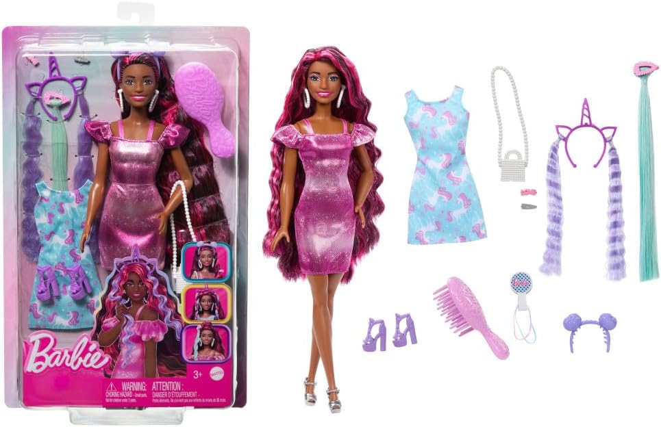 Кукла модельная Barbie Hair Play Единорог HKT99 - фото 8