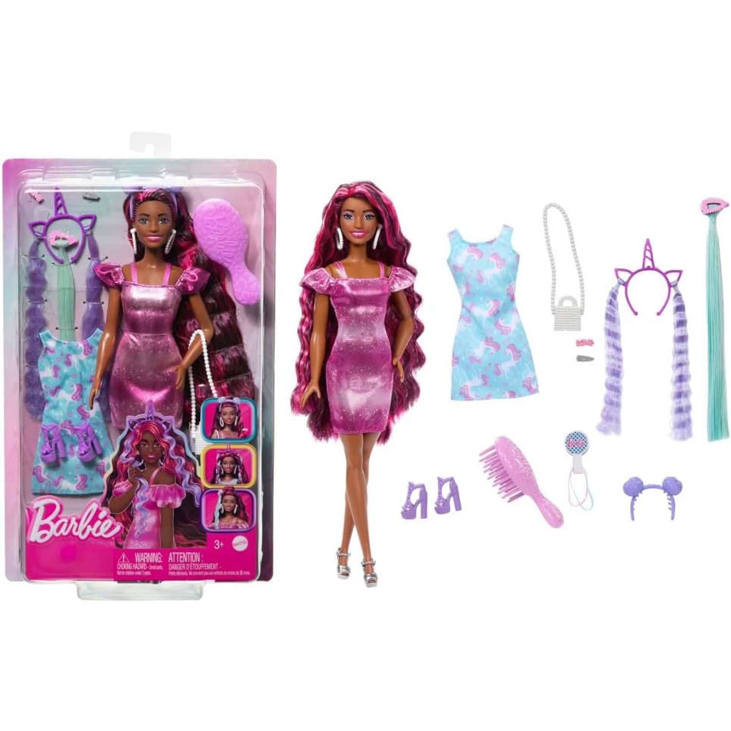 Кукла модельная Barbie Hair Play Единорог HKT99 - фото 8
