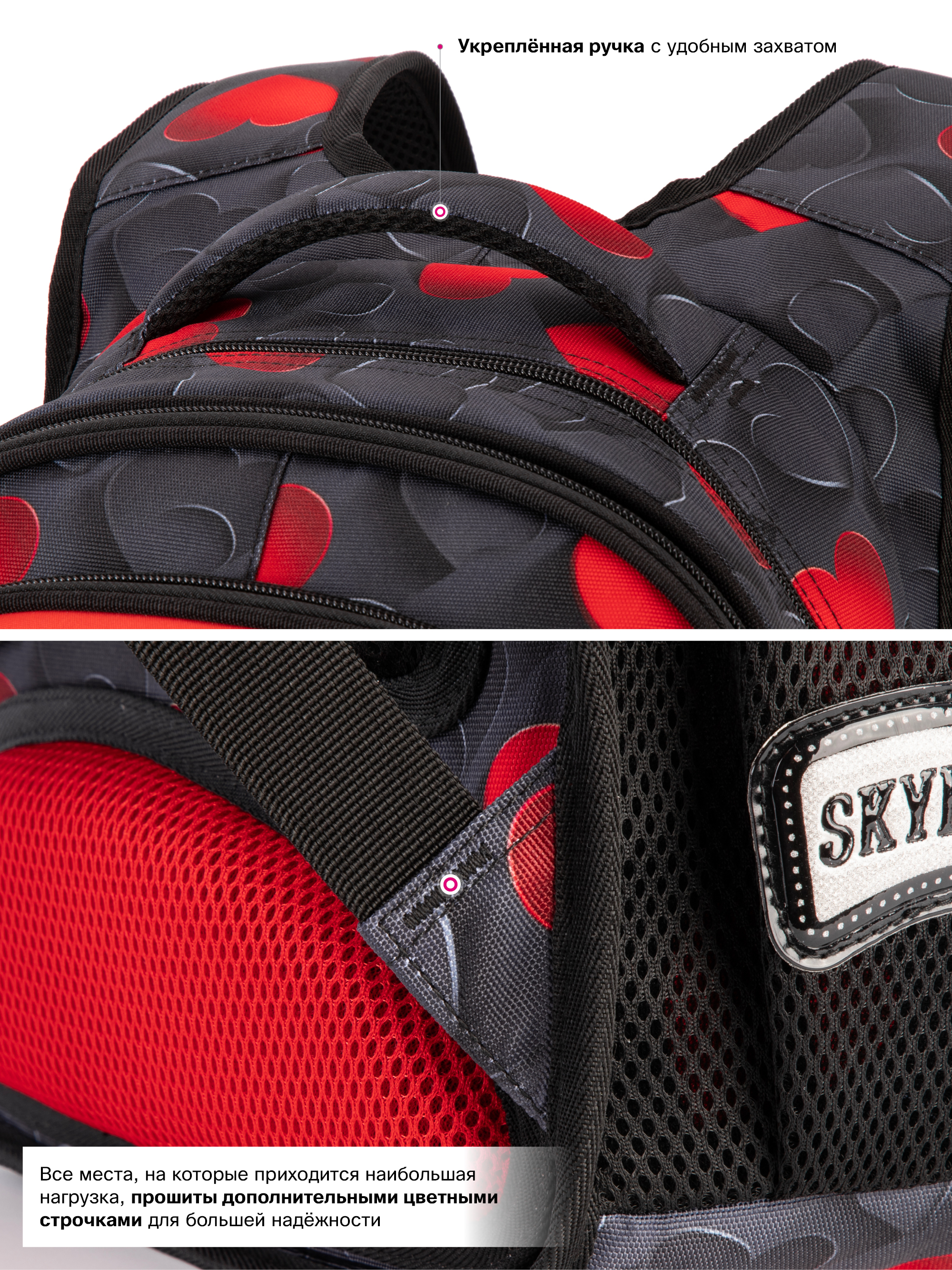 Рюкзак SkyName 1-4 класс, набор 4 в 1 - фото 16