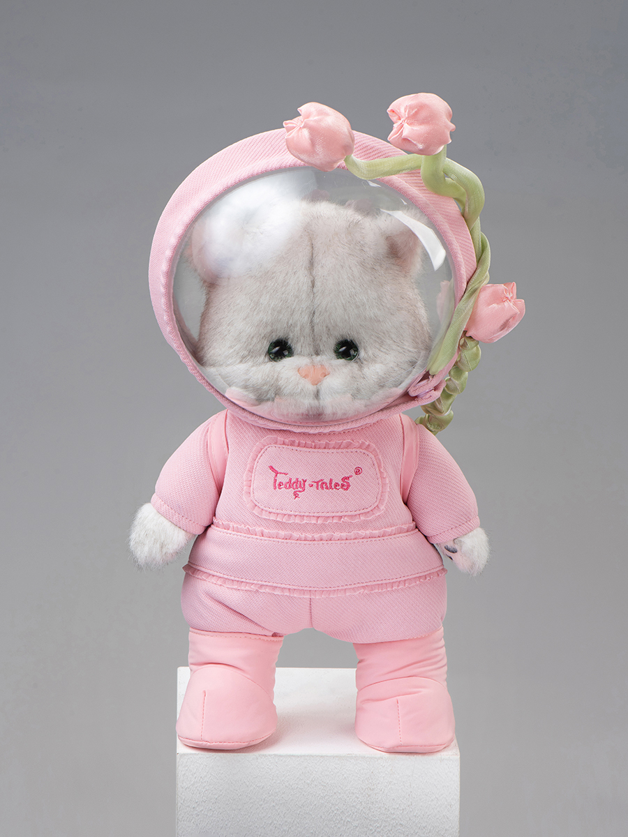 Мягкая игрушка TeddyTales Котик Космонавт Розовое чудо - фото 3