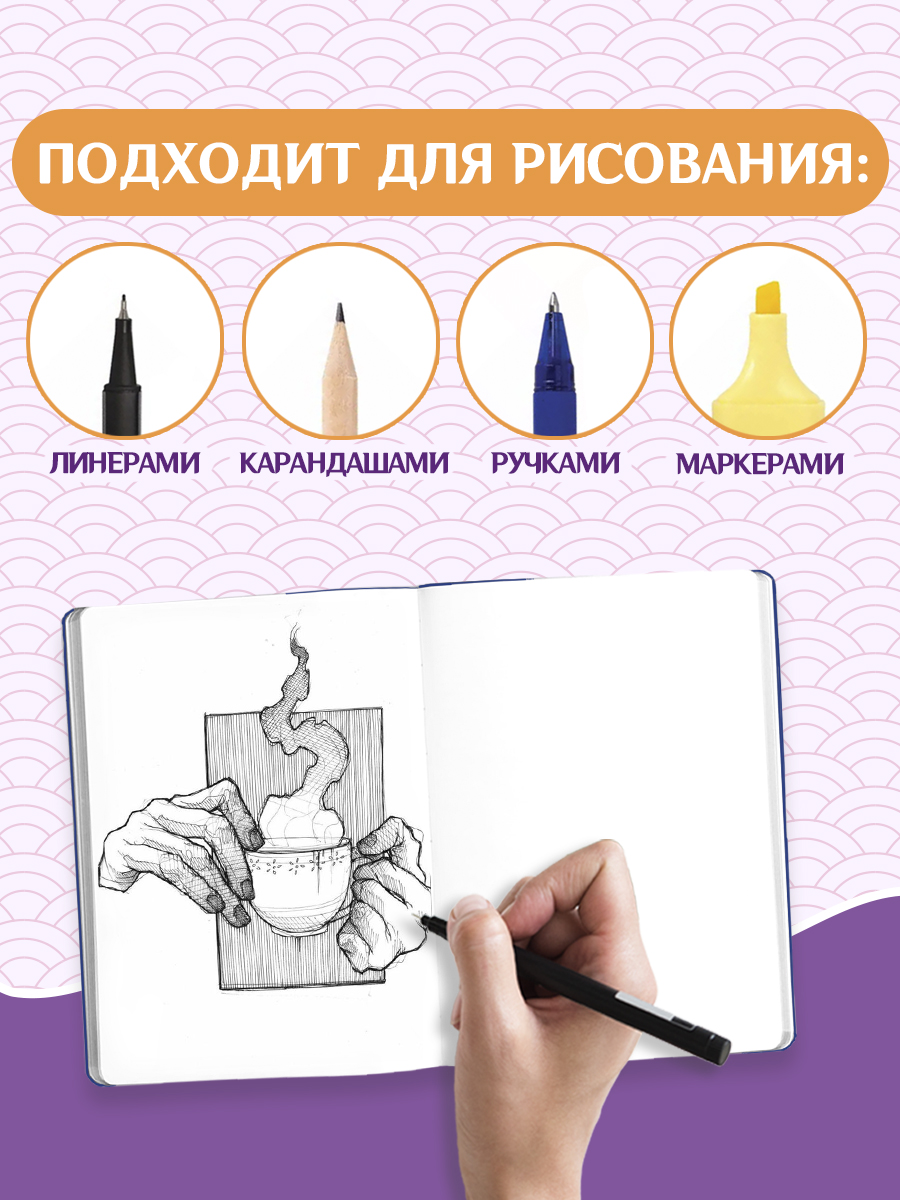 Блокнот Проф-Пресс скетчбук Аниме А5 80 листов. Карточный светоч - фото 2