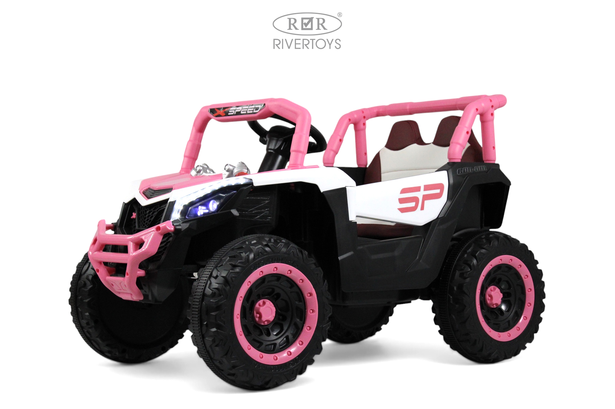 Электромобиль RIVERTOYS М303БХ-PINK С пультом ДУ - фото 1