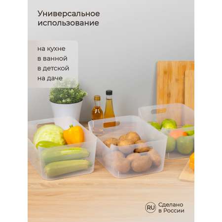 Комплект корзинок Econova Scandi 10л - 3шт прозрачный