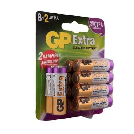 Батарейки GP Extra алкалиновые (щелочные) тип АА (LR6) 10 шт